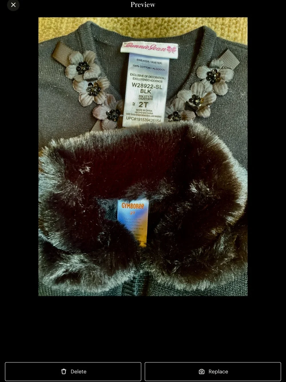 Girls -Sz 2T- Black Cardigans - Bundle of 2
